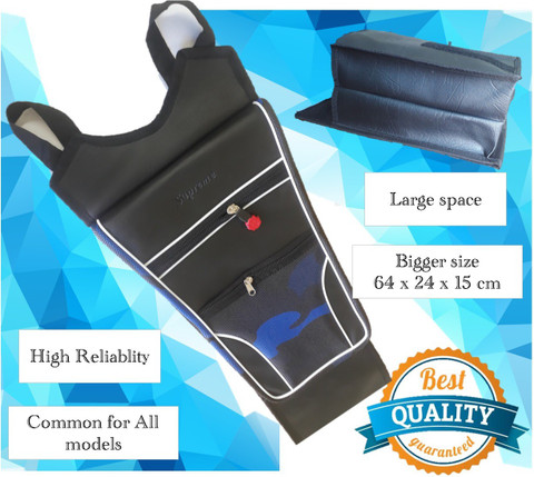 Supreme Tank_Cover_BLUE_on_Black_a155 Strap Bajaj Pulsar 220 DTS-i