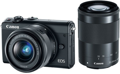 Canon M100 Mirrorless Camera EF-M15-45mm + EF-M55-200mm Price in