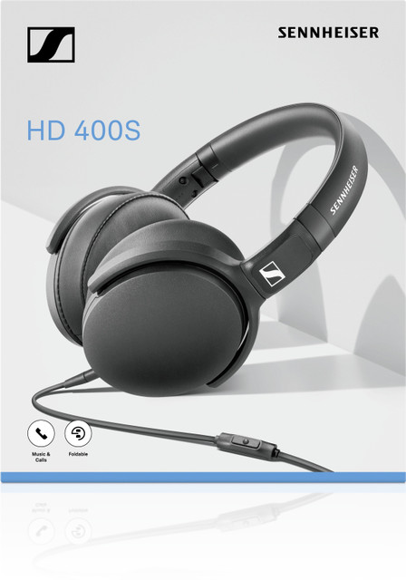 Sennheiser HD 400S Closed Back, Around Ear Headphone with One
