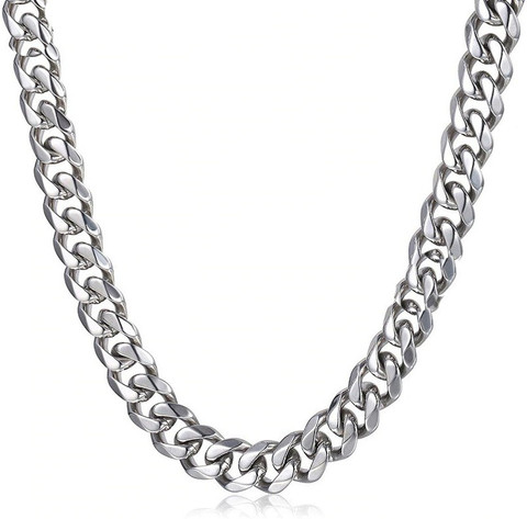 SILVERISH Matte Finish Silver Chain for Men and Women Matte Look