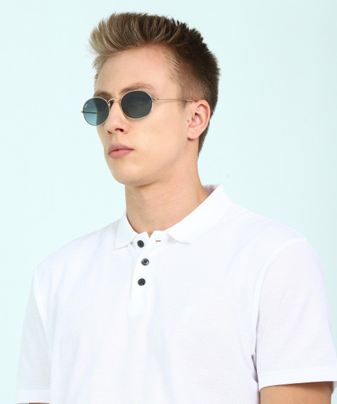 Buy Ray-Ban Oval Sunglasses Blue For Men Online Best Prices in
