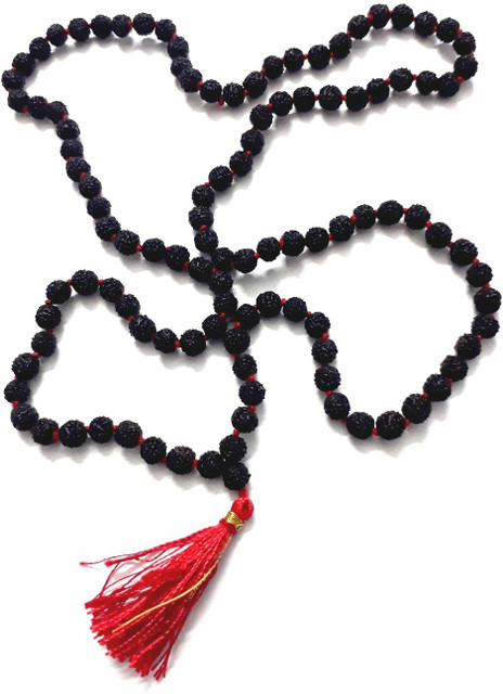 numeroastro Natural Original Mukhi Black Rudraksha Mala (108+1