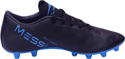 MESSI Messi Men Black& Blue Football Shoes Studs Shoes Outdoors For Men