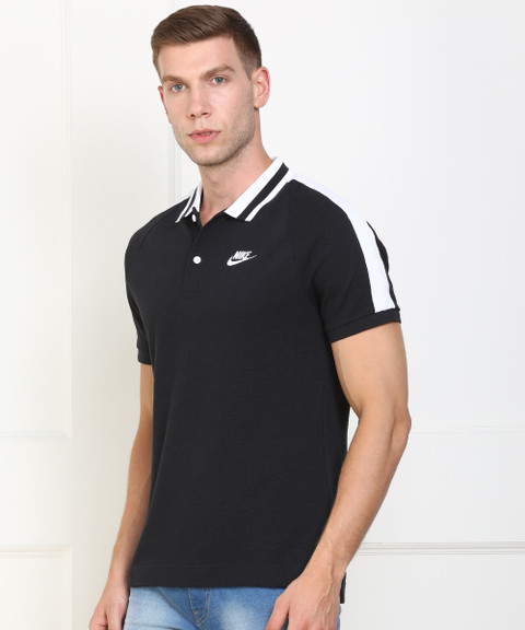 NIKE Colorblock Men Polo Neck Black T-Shirt Buy NIKE Colorblock