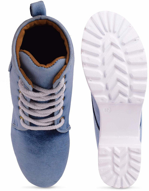 Footwear Moon Boot Denim Blue Moon Boot Icon High Boots In Light