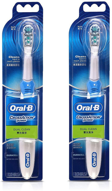 Oral-B Cross Action Battery Powered Piece Combo Pack Electric Toothbrush