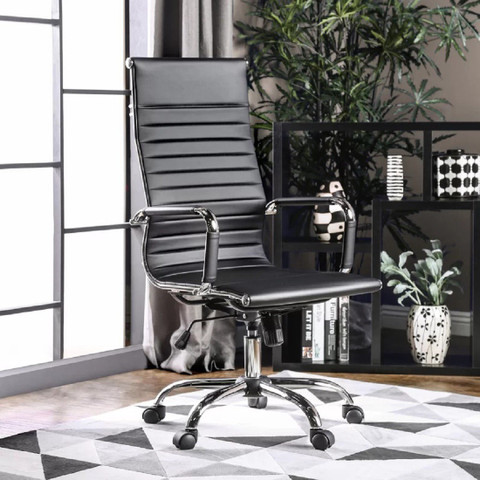 Finch Fox PU Leather Revolving High Back Desk Chair with Arms - Main Image