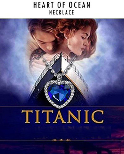 Shining Diva The Famous Titanic Heart of Ocean Pendant Necklace