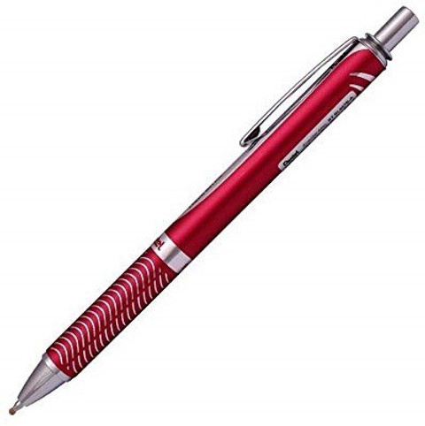PENTEL Energel Alloy RT, Medium Tip, Red Body, Blue Ink
