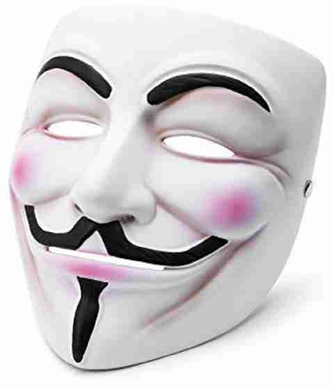 GUY FAWKES  V for Vendetta Comic Face Mask Anonymous Guy Fawkes (White)