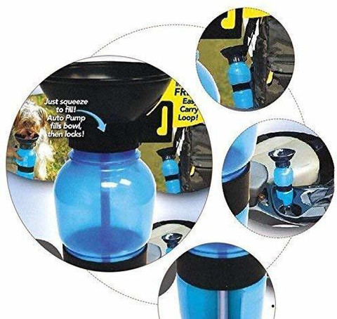 RUSHABH ENTERPRISE Dog Water Bowl Bottle Portable Aqua Dog Travel Water  Bottle Dog Mug for Pets Round Plastic Pet Bowl & Bottle Price in India -  Buy RUSHABH ENTERPRISE Dog Water Bowl