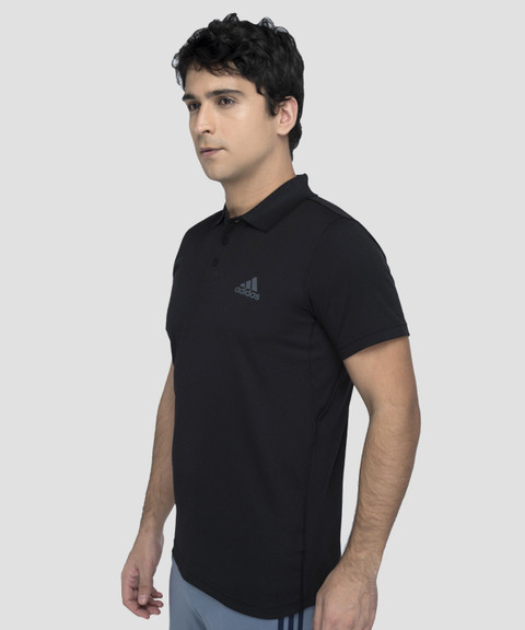 ADIDAS Solid Men Round Neck Black T-Shirt Buy black ADIDAS Solid