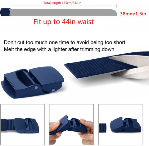 ZORO Men Casual Blue Nylon Belt 49-BLUE - Price in India