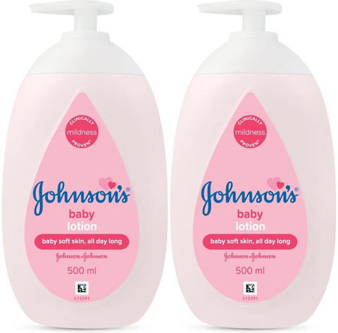 JOHNSON'S Baby Lotion 500ml X =1000ml Pack of Baby Soft, all Day  Long - Main Image