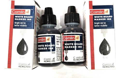 Camlin white board 15 ml black pack of 10 Marker Refill