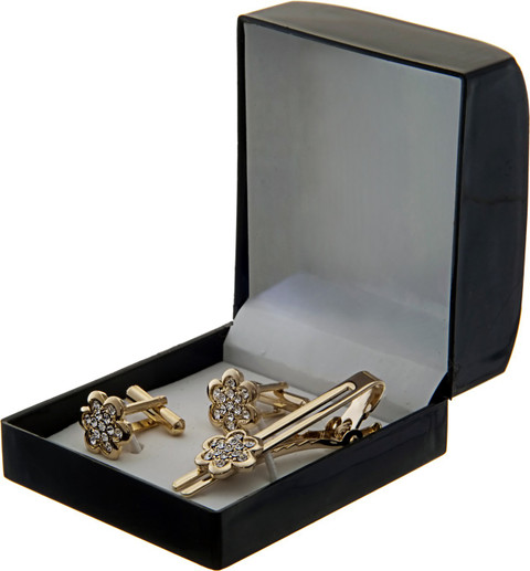 Lucky Jewellery Alloy Cufflink Tie Pin Set