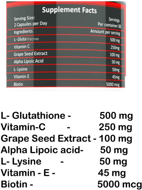 potentveda l glutathione 1000mg capsule Potentveda L -Glutathione 1000 mg Skin Whitening main image 0