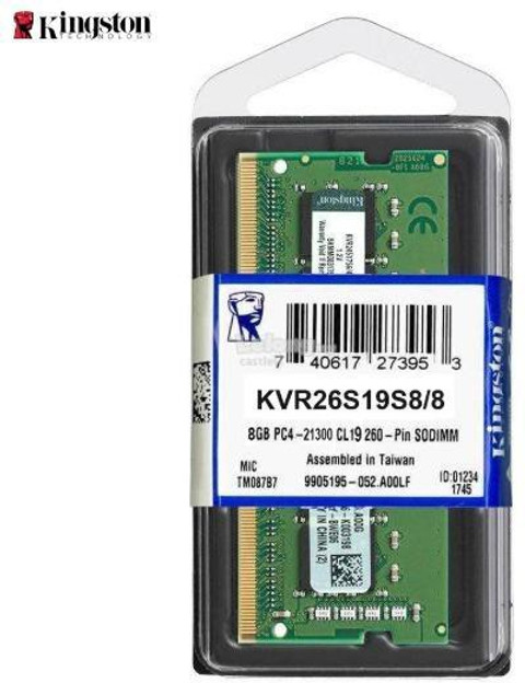 KINGSTON KVR26S19S8/8 PC4-2666V 8GB DDR4 ノートパソコン用メモリ