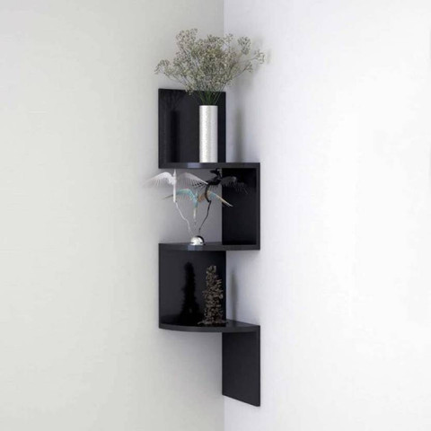 アンティーククラシック3 ANTIQUE MART Zig-Zag 3 Wall Corner Wooden Wall Shelf Price in