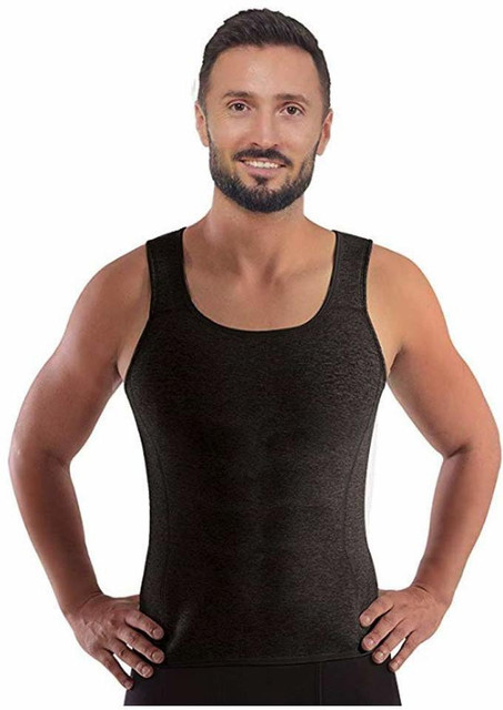 VDNSI Sweat Shaper Vest for Men, Polymer Shapewear, Workout Tank