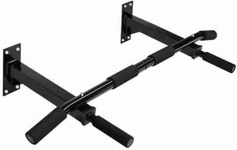 SSI Wall Mounted Pull Up Bar /Chin Up Bar for home wall in black