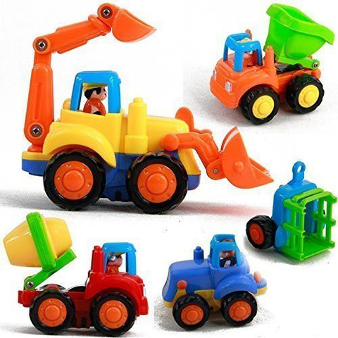 Navkar Unbreakable Engineering Automobile Car Construction Machine Toys Set  for Children Kids Tractor Trolly, Trucks and JCB Machine (Set of 4), Multi 