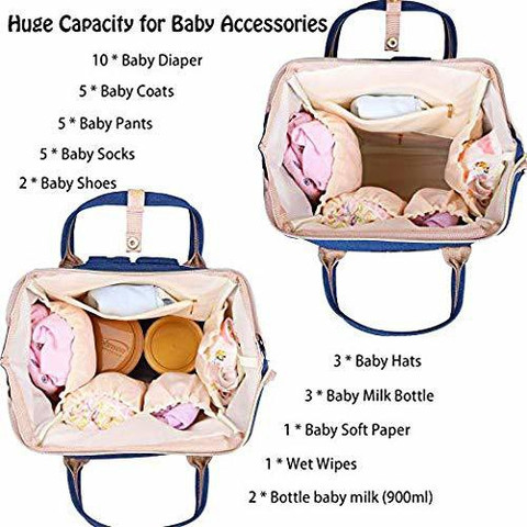 HOUSE OF QUIRK Baby Bag Maternity Backpack Diaper Bag