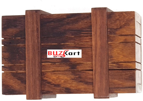 BuzyKart Handmade Indian Wooden Puzzle Magic Box Game - Handmade