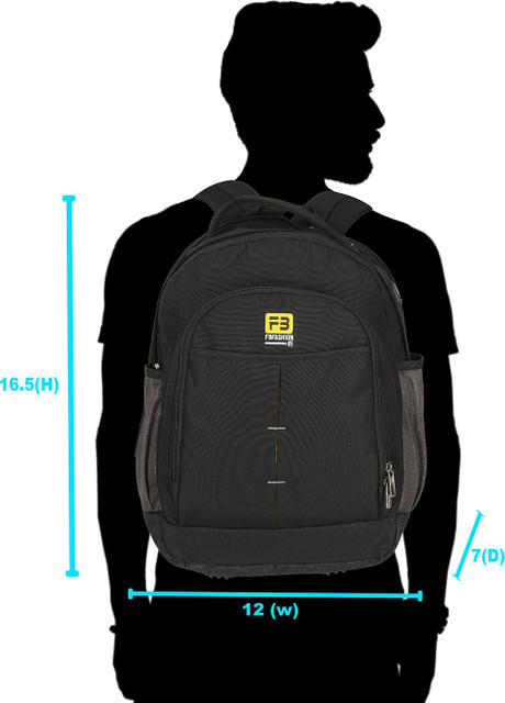 FB FASHION SB-786-FB 23 L Backpack Dark Black Price in India