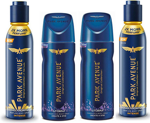 PARK AVENUE INTENSE PERFUME SPRAY ,STORM DEODORANT SPRAY 150 ML