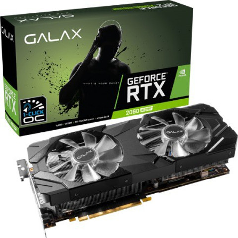 GALAX GeForce® RTX 2060 Super EX (1-Click OC) GDDR6 GB NVIDIA Chipset 256  bit 1695 MHz Graphics Card