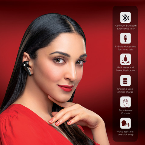 boAt 401 True Wireless Earbuds with IPX4 In-built Mic Bluetooth