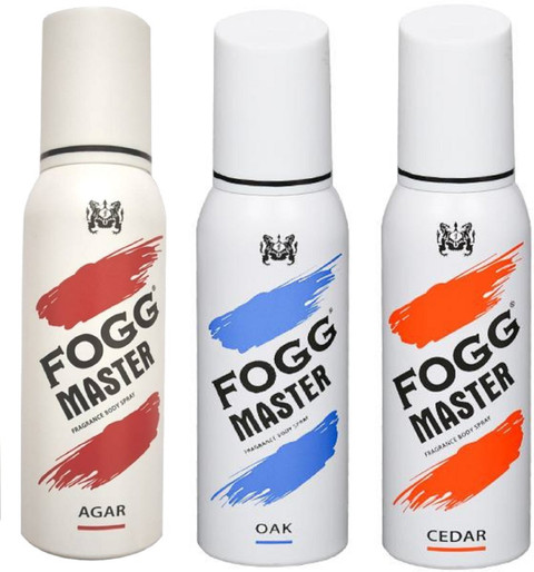 FOGG Master Agar, Oak and Cedar Fragrance Body Spray 120ML Each