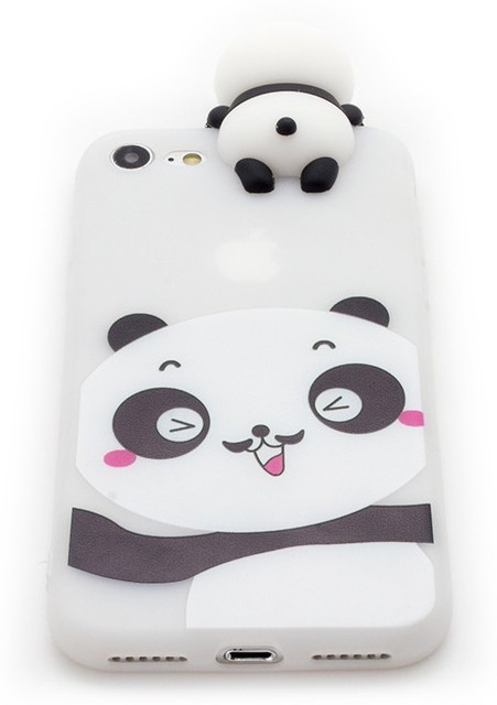 Ailisi Cover IPhone 6 Plus/6S Plus, Custodia A Libro Con Portafoglio, Design Panda Nero, Pelle PU, Slot Carte E Supporto