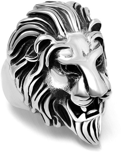 Shopping Dust Lion Ring Best Quality Silver Lion Ring for boy and girl  stylish ring Metal, Alloy Silver Plated Ring