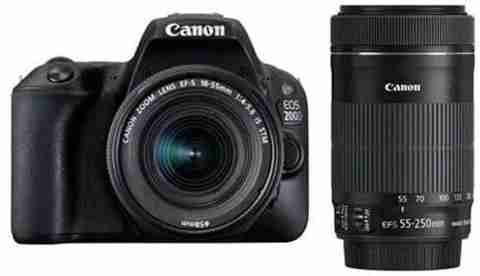 Canon EOS 200D DSLR Camera Body with Dual Lens: EF-S18-55 IS STM