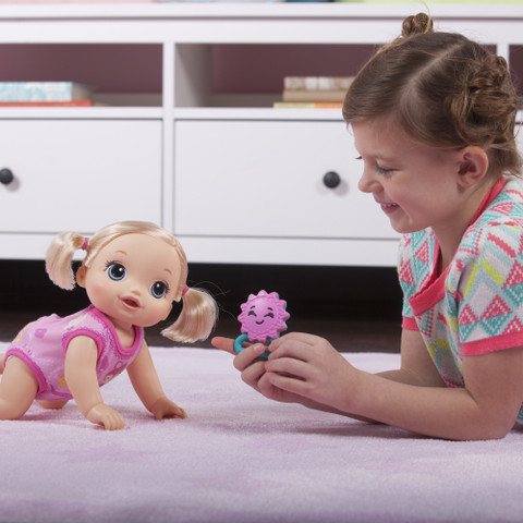 Baby Alive Baby Go Bye Bye Blonde Hair Doll that Talks,Crawls Baby Alive Baby Go Bye Bye Blonde Hair Doll that Talks,Crawls