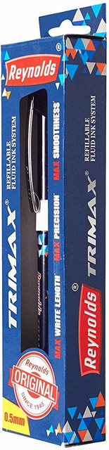 Reynolds Trimax Gold Gelschreiber 0,5 Mm – Super Glatt, Extra Lange Schreiblänge