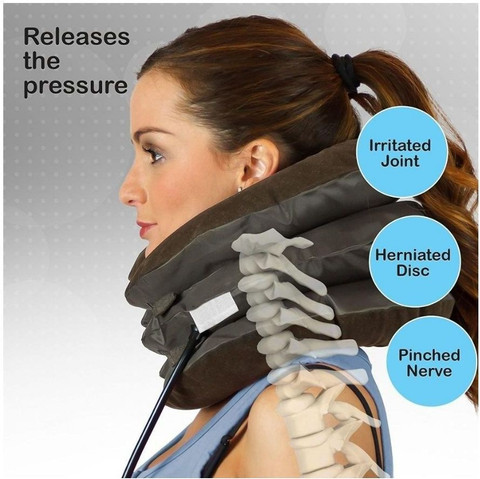 Zoyrow Neck Cervical Traction Device Inflatable Collar Household