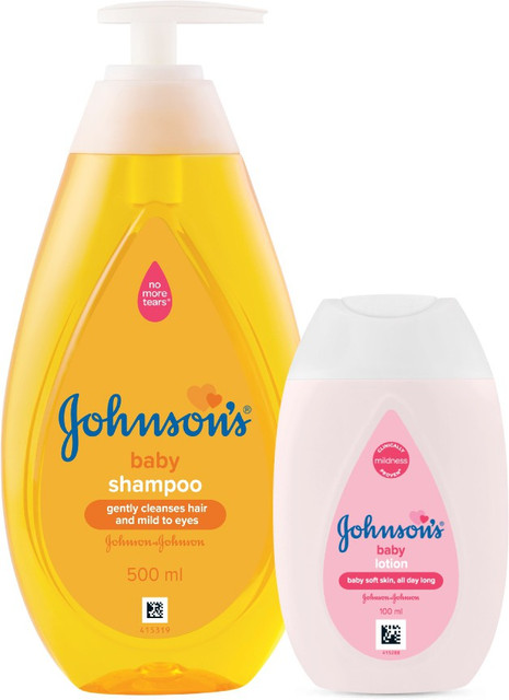 JOHNSON'S Baby No More Tears Shampoo 500ml with Baby Lotion 100 ml