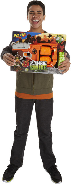 Nerf FlipFury Zombie Strike Toy Blaster,2 Flipping Drums Guns