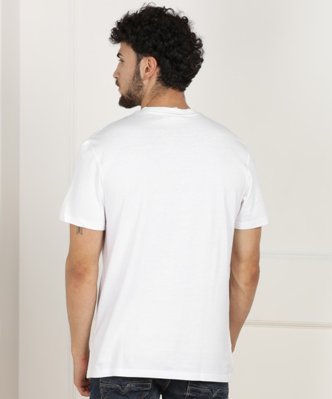 Man  World Tシャツ 白 ADIDAS ORIGINALS Printed Men Round Neck White T-Shirt - Buy