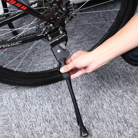 BOLT Durable Aluminium Alloy Bike Kickstand for Bicycle Black