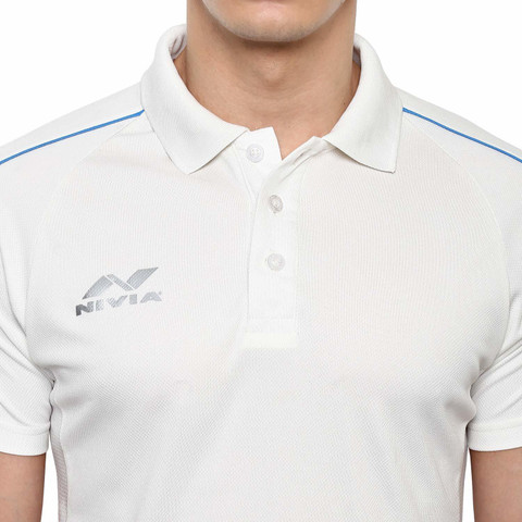 NIVIA Solid Men Polo Neck White T-Shirt Buy White NIVIA Solid