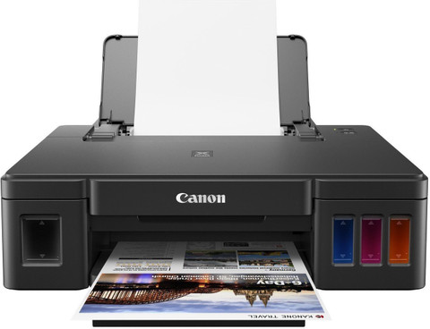 Canon PIXMA Ink Efficient G1010 Single Function Color Ink Tank Printer  (Color Page Cost: Black Page Cost: Borderless  Printing)