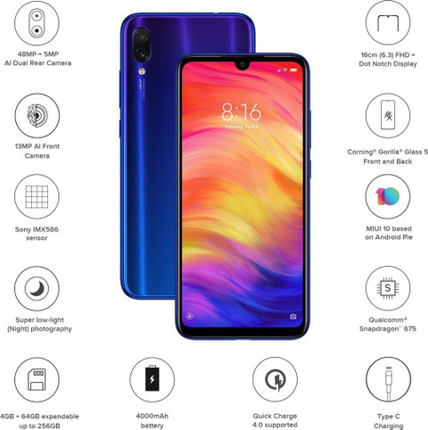 Redmi Note Pro (Blue, 64 GB)