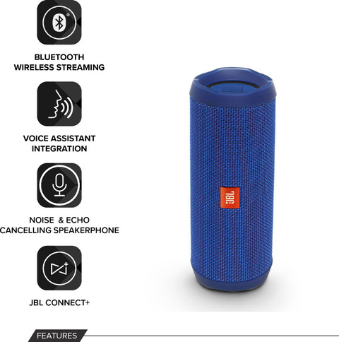 Buy JBL Flip 4 with 12Hrs Playtime, IPX7 Waterproof 16 W Portable