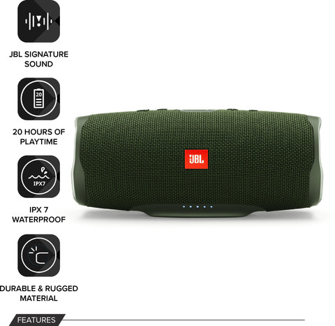 Buy JBL Charge 4 - 20Hrs Playtime, IPX7 with In-Built Powerbank 30