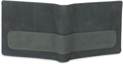 Fastrack Men Blue Genuine Leather Wallet Black Price in India