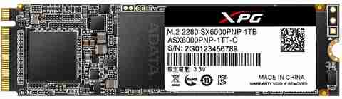 ADATA XPG SX6000 PRO M.2-2280 PCle NVMe 1 TB Laptop Black PCIe
